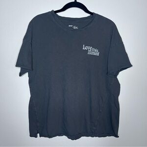 aerie Men’s Charcoal Gray 'Love This Moment' Graphic Tee